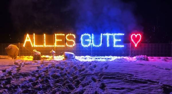 Lichterschrift "Alles Gute" zum selbst zünden