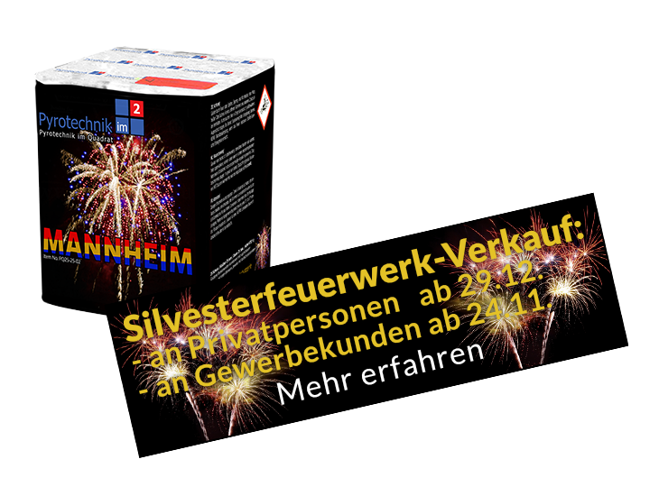 Silvesterfeuerwerkverkauf 2025 - für weitere Infos hier klicken