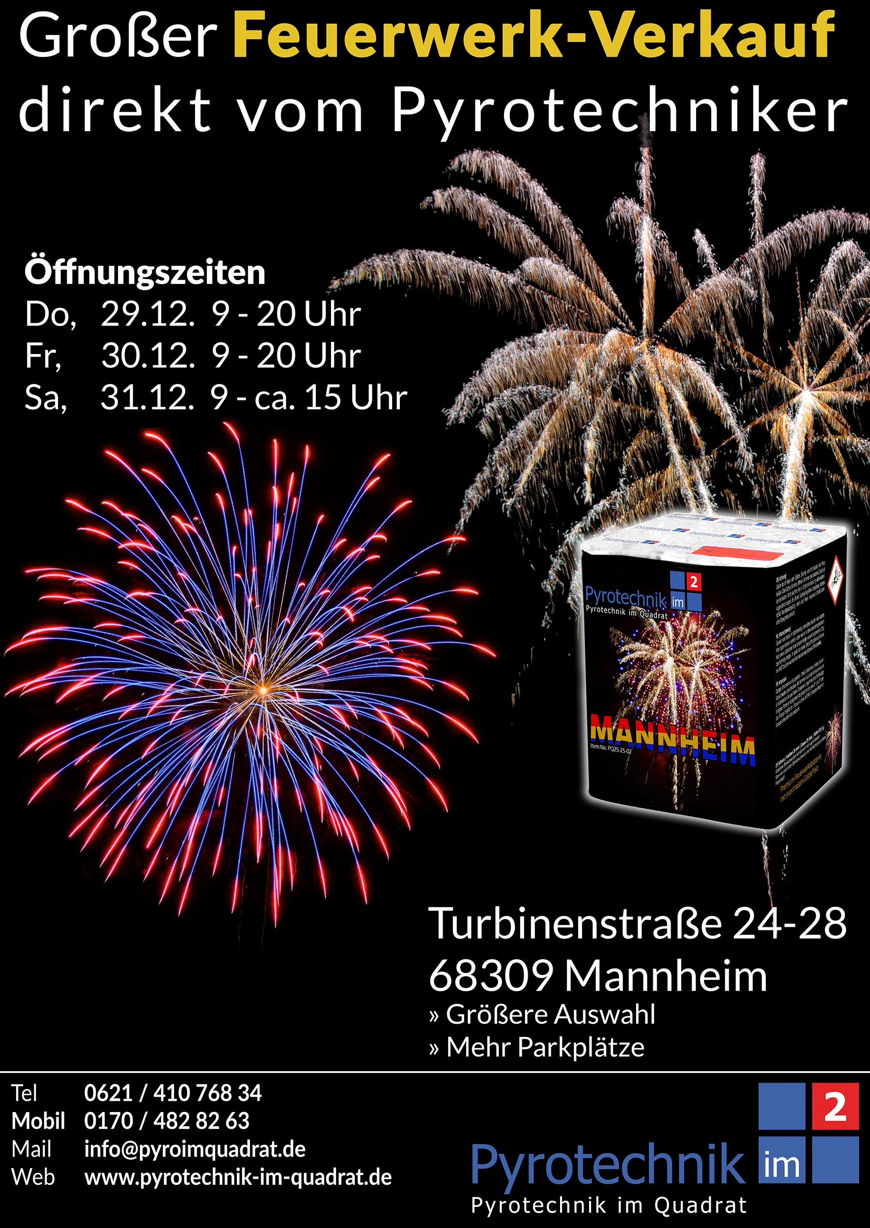 Pyrotechnik Sponsor - Großer Feuerwerkverkauf in Mannheim (Pyrotechnik im Quadrat ...