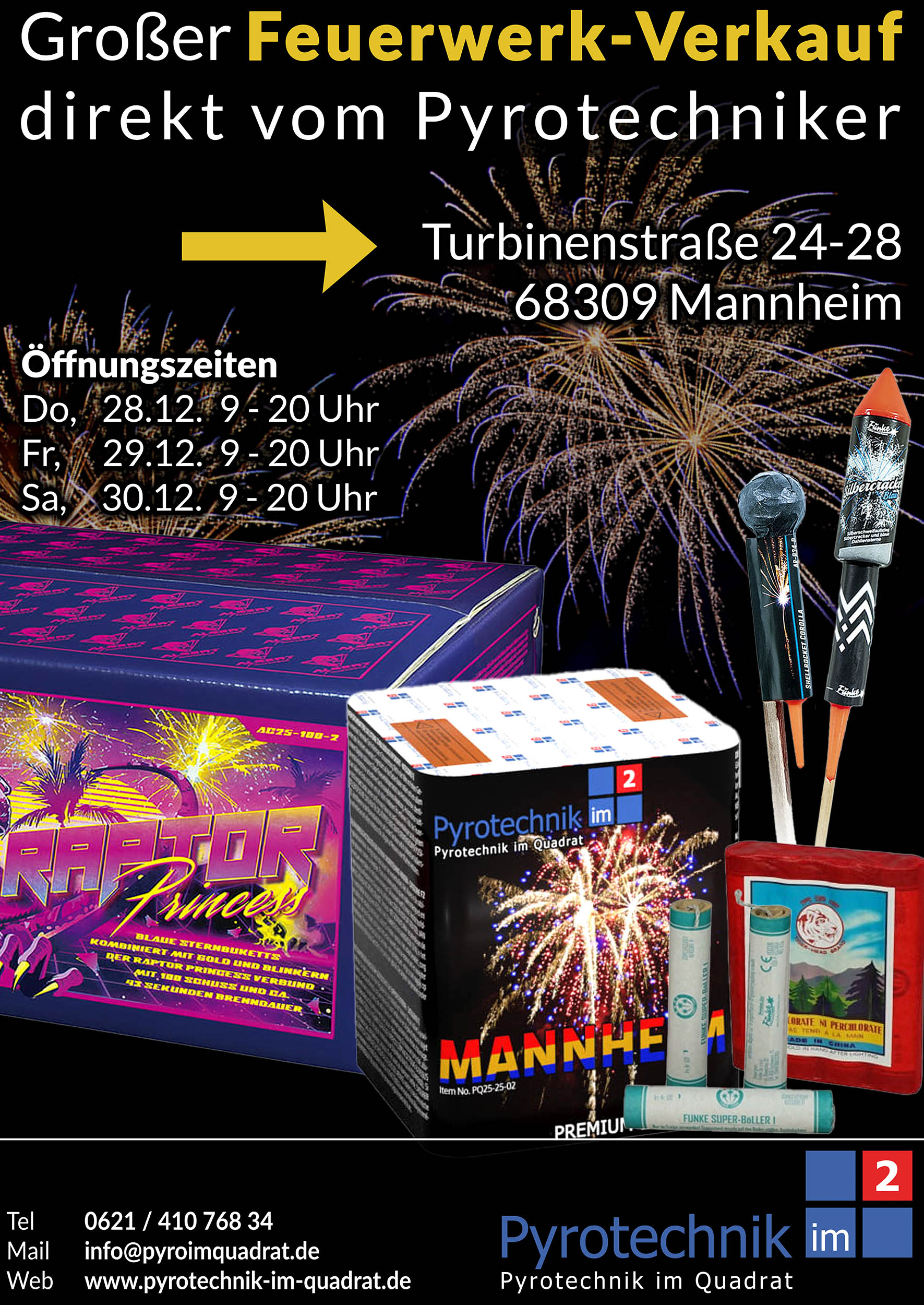 Pyrotechnik Sponsor - Großer Feuerwerkverkauf in Mannheim (Pyrotechnik im Quadrat ...